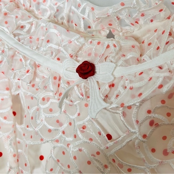 For Love and Lemons Aphrodite Embroidered Mini Dress Size XS NEW - Picture 8 of 16